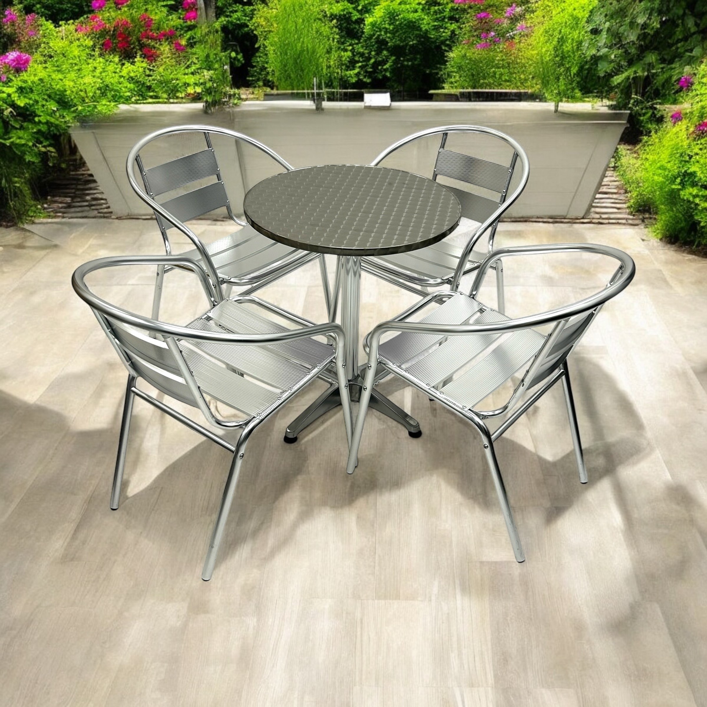 Aluminium Cafe Set - BE Furniture Sales