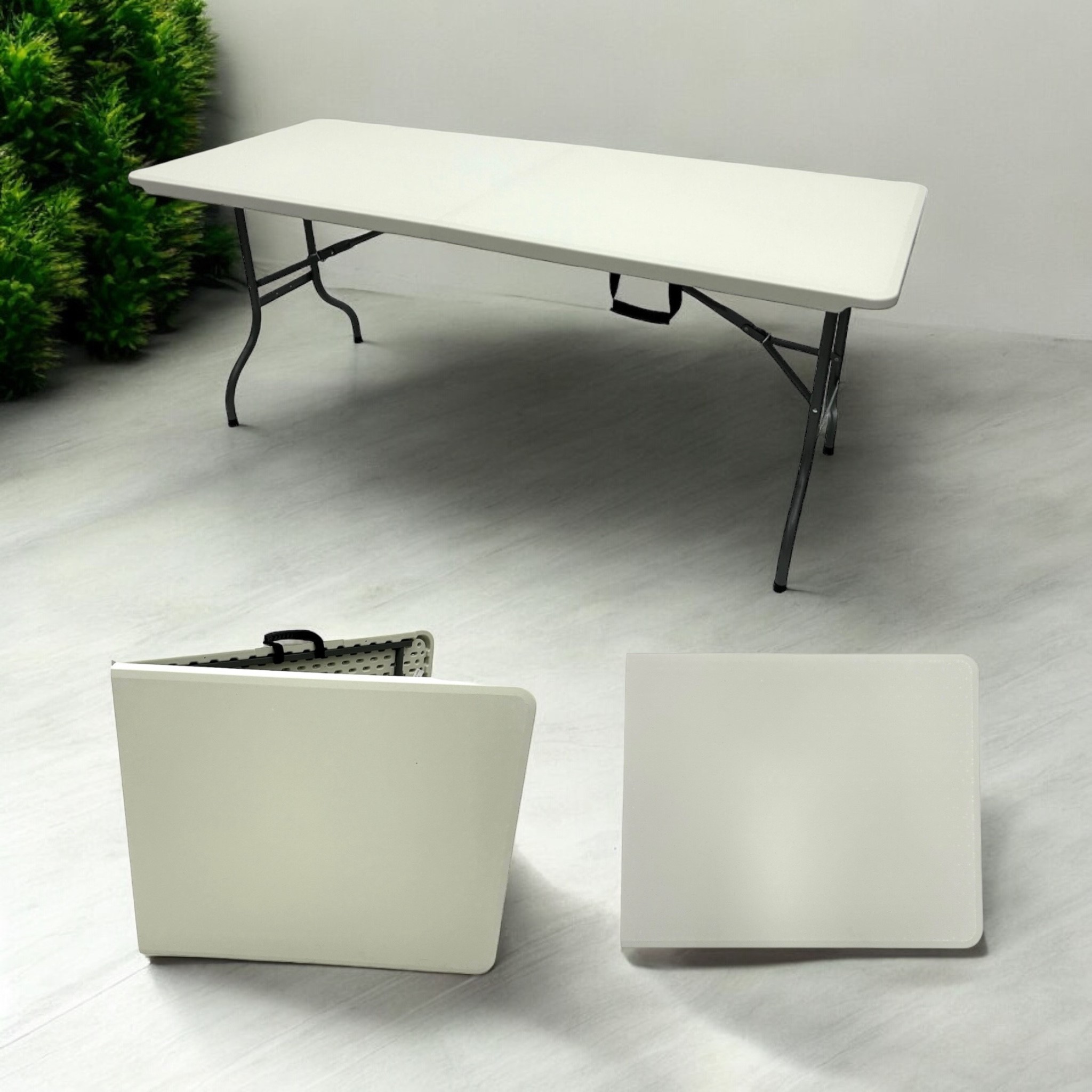 6ft Folding Plastic Table - Fold in Half Tables - BE Furniture Sales