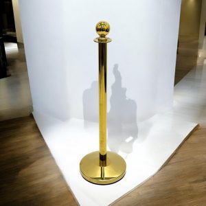 Gold Barrier Posts - Ball Top