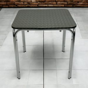 70cm Square Stacking Aluminium Table - BE Furniture Sales