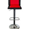 Red & Black Leather Bar Stools