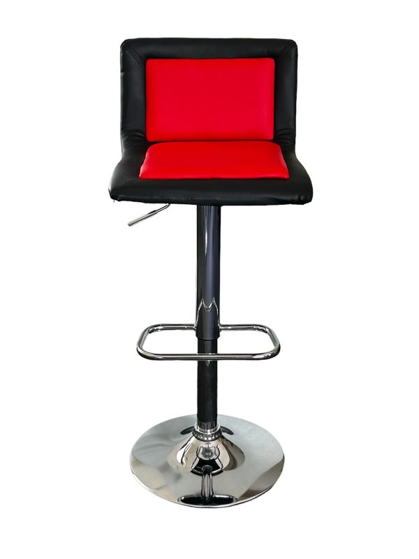 Red & Black Leather Bar Stools