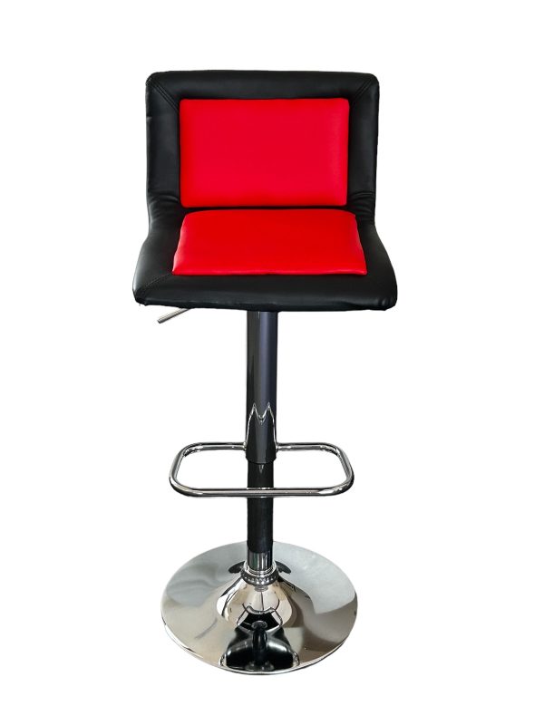 Red & Black Leather Bar Stools