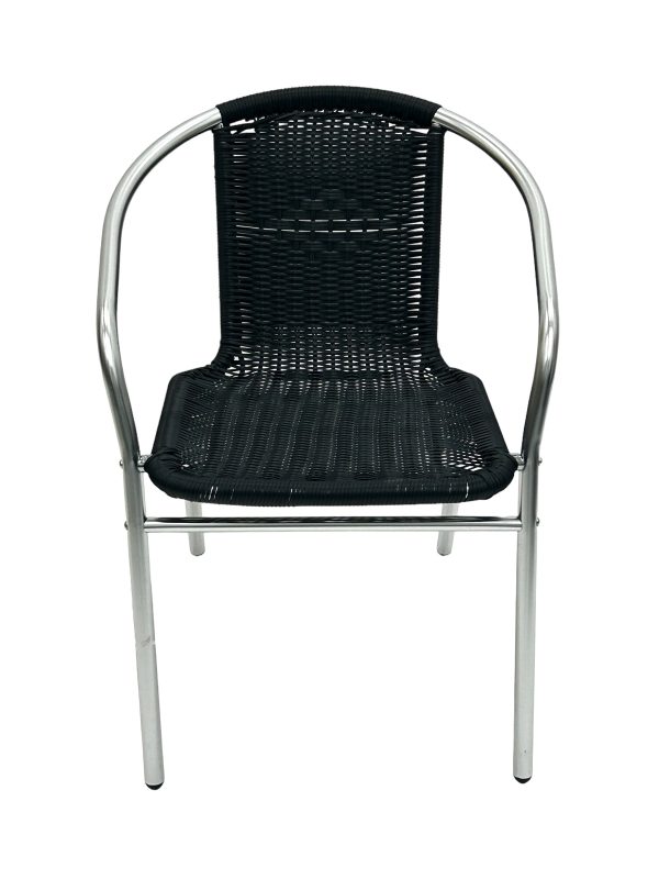 Black Rattan Aluminium Chair