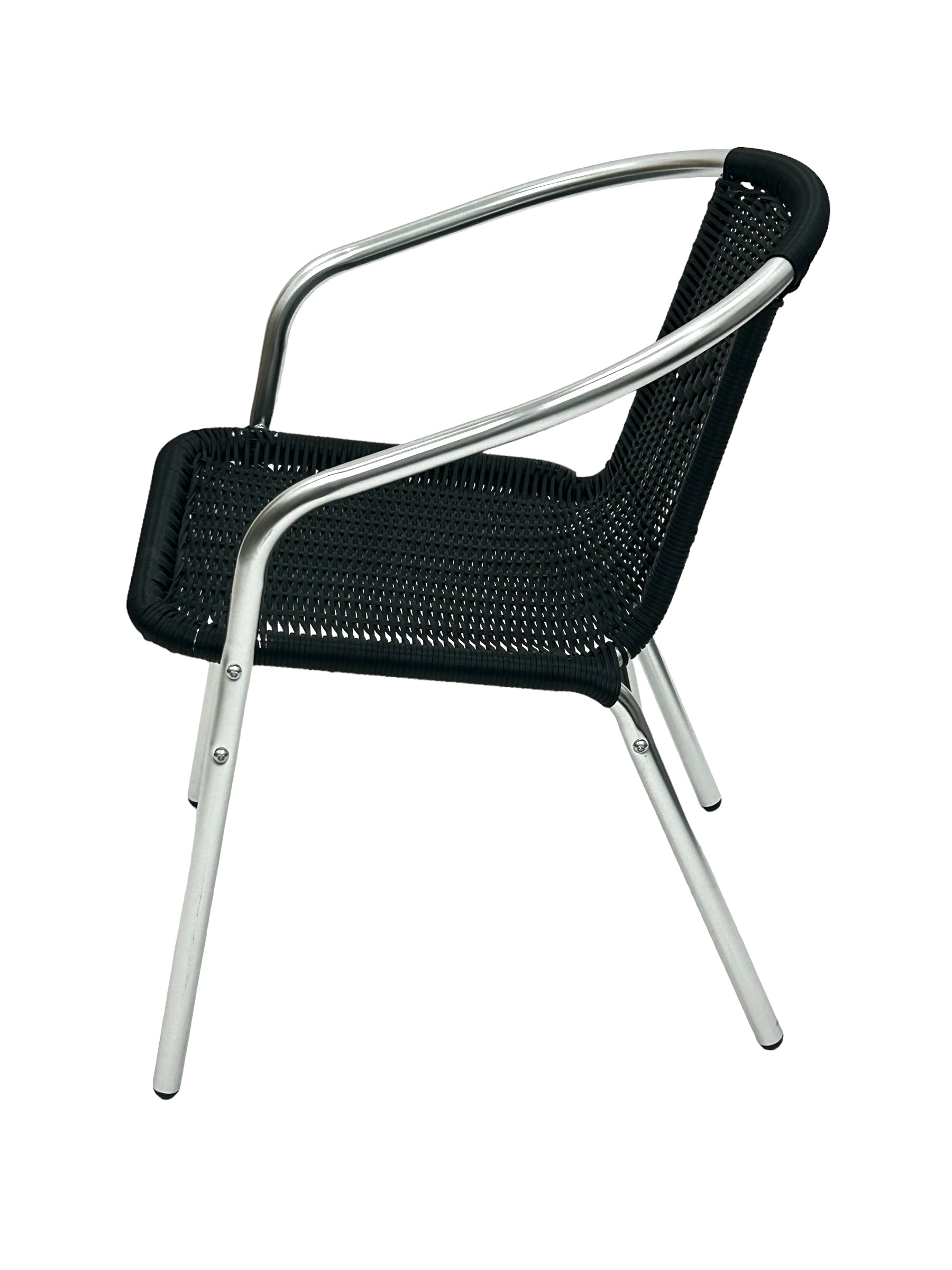 Black Rattan Aluminium Chair