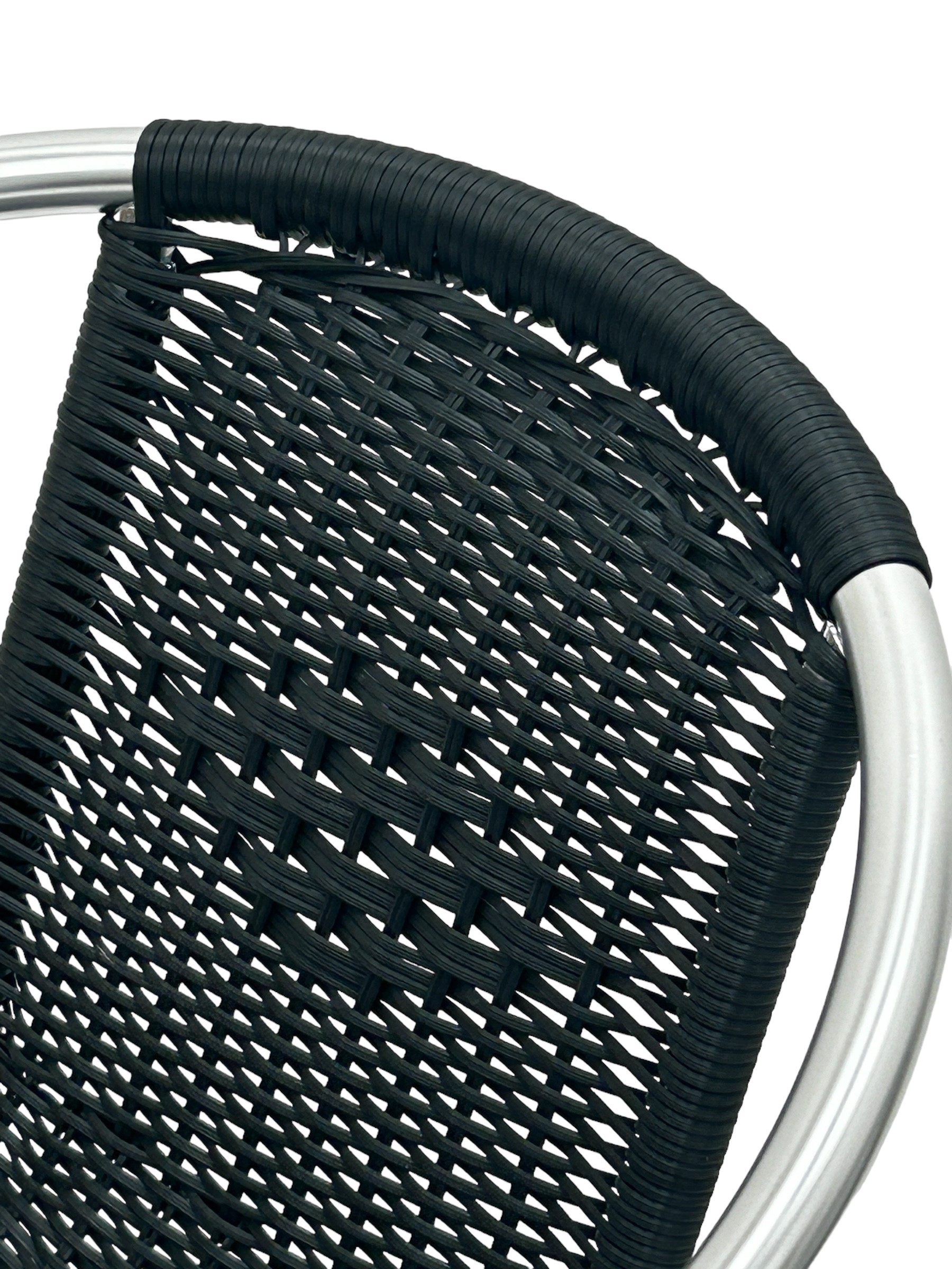 Black Rattan Aluminium Chair