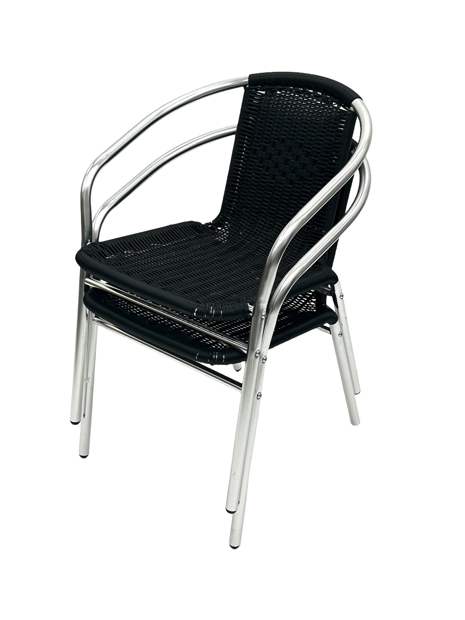 Black Rattan Aluminium Chair