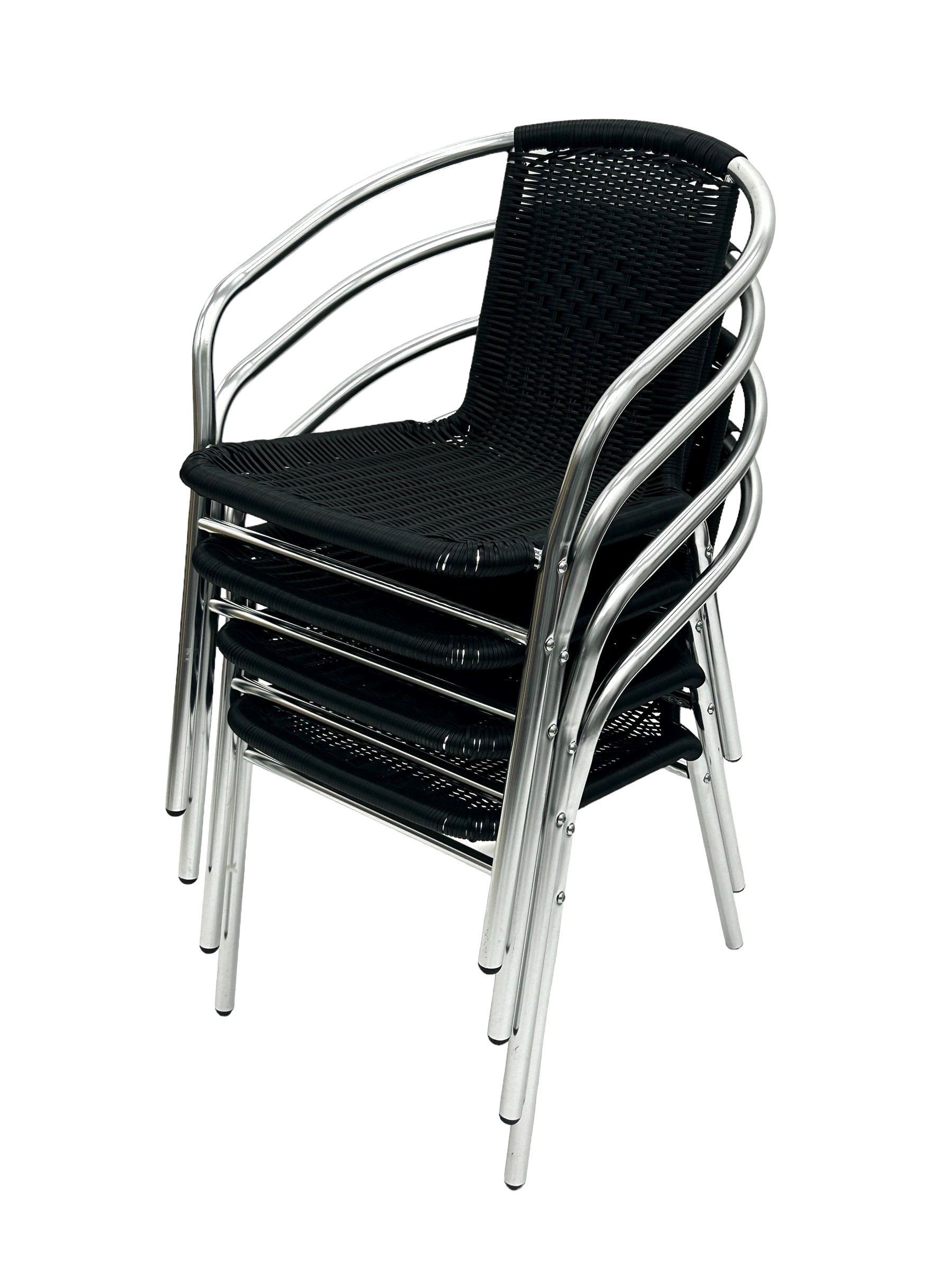 Black Rattan Aluminium Chair