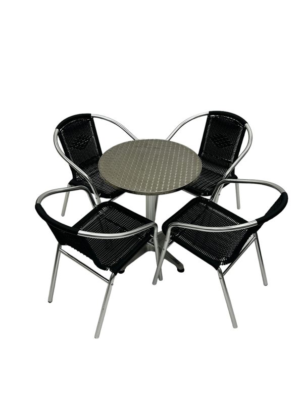 Black Rattan Garden Set