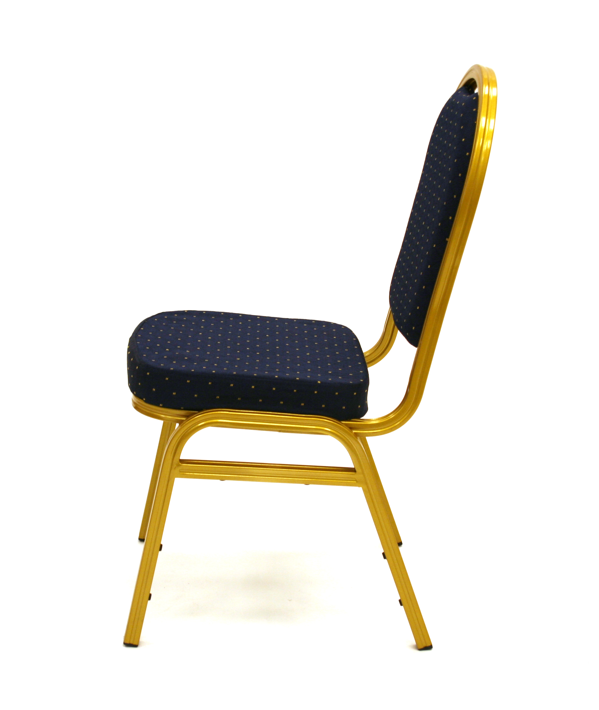 Blue & Gold Aluminium Banqueting Chair - BE Furniture Sales