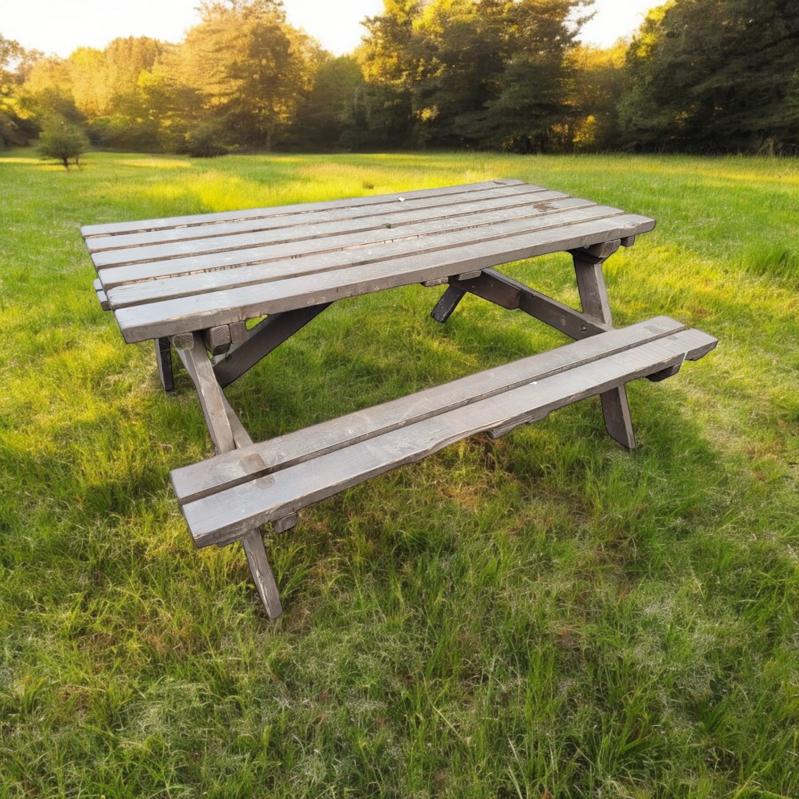 Ex Hire Wooden Picnic Bench - BE Furniture Sales