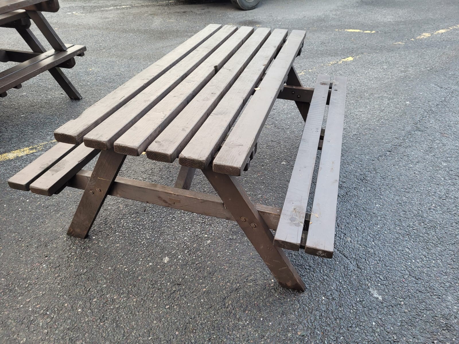 Ex Hire Wooden Picnic Bench