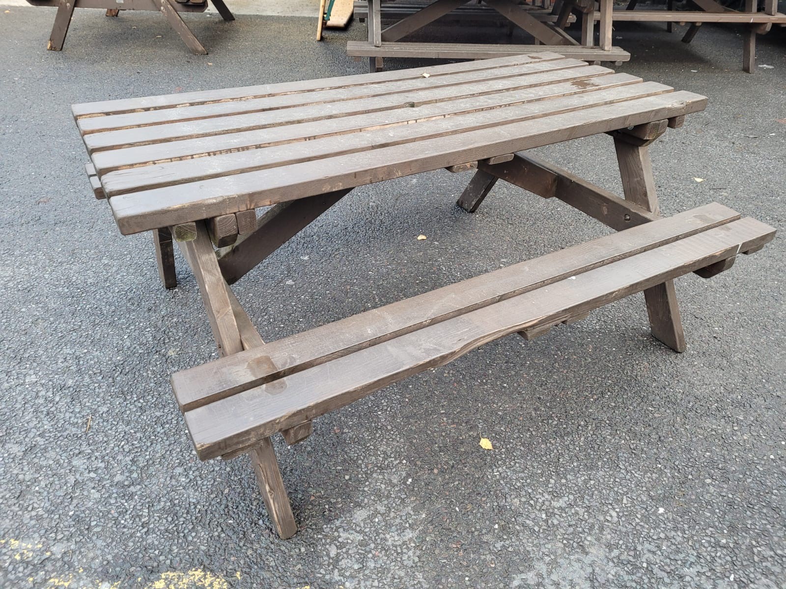 Ex Hire Wooden Picnic Bench