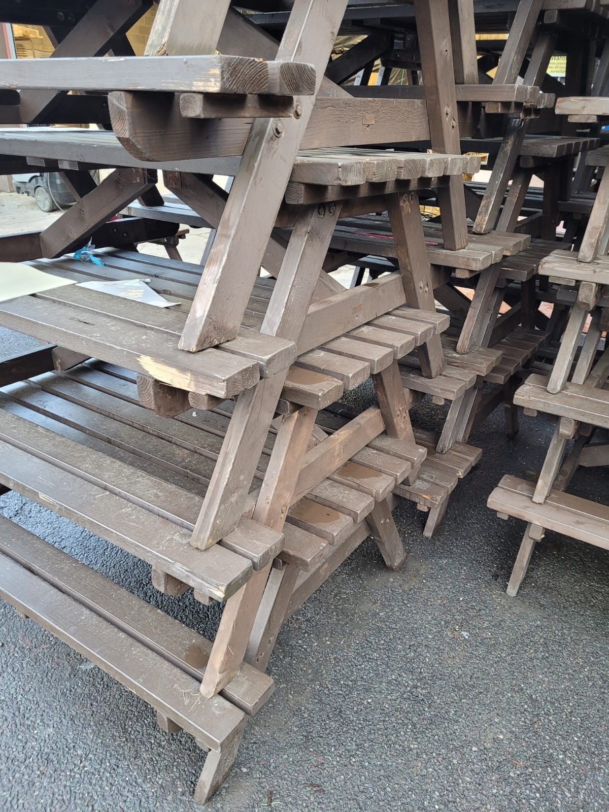 Ex Hire Wooden Picnic Bench