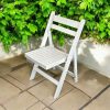 White Wooden Folding Chair