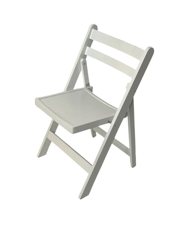 White Wooden Folding Chairs