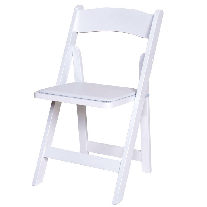 white folding chair hire