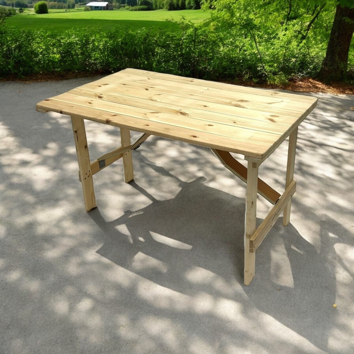 4ft x 2'6'' Wooden Trestle Table