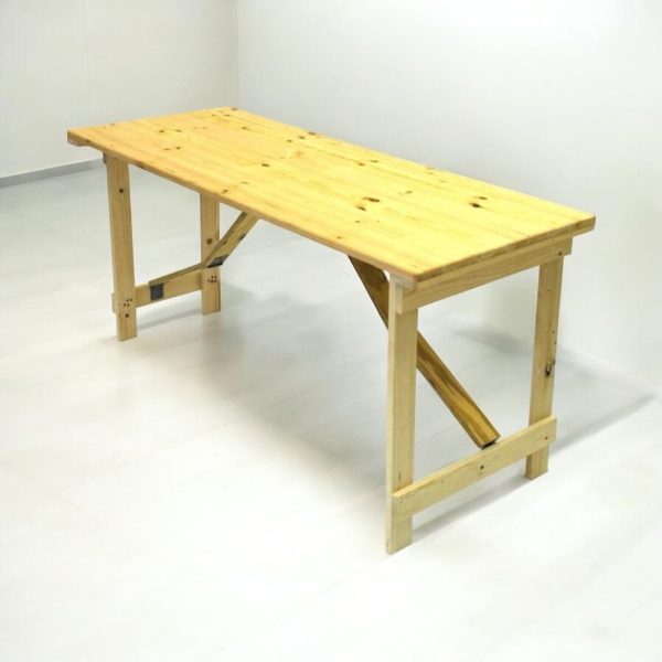 5ft Wooden Trestle Table