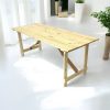 6' x 2'6" Wooden Trestle Table