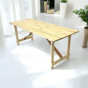 6' x 2'6" Wooden Trestle Table