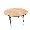 4ft Round Varnished Banqueting Table