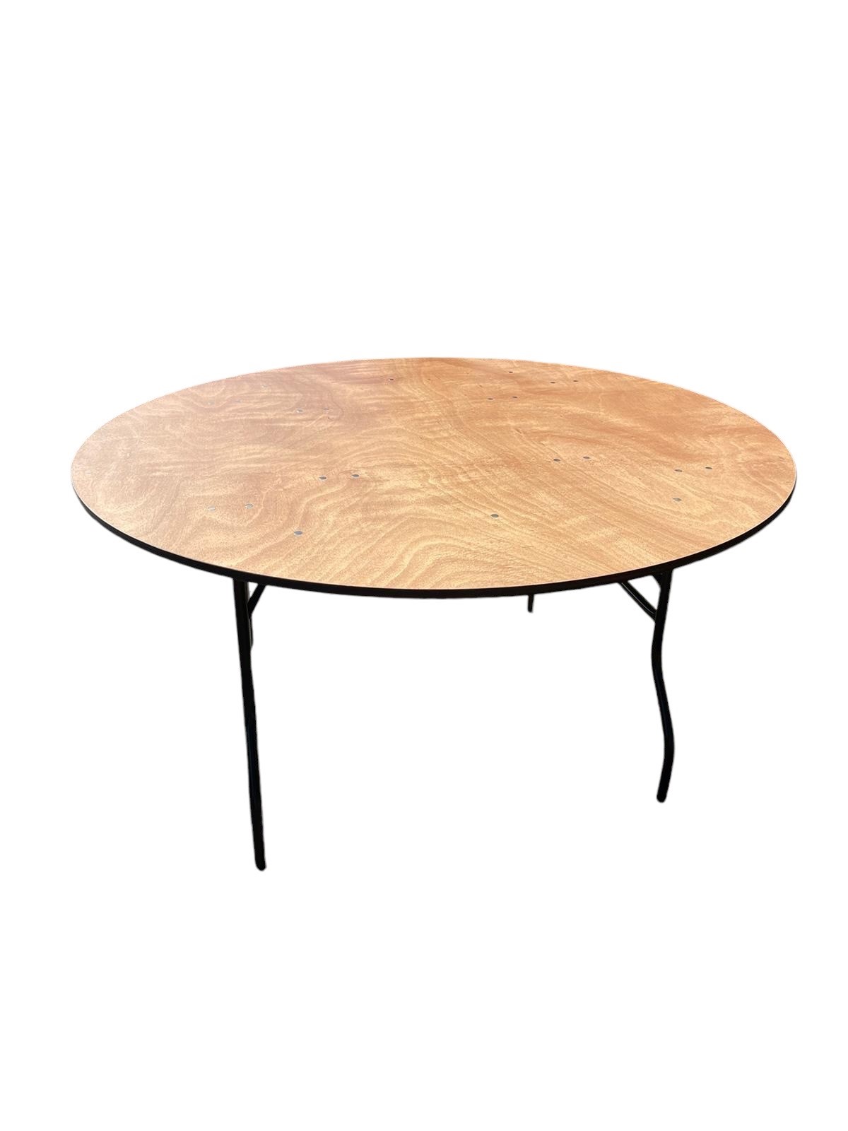 5ft Round Varnished Banqueting Table