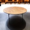 5ft Round Varnished Banqueting Table - BE Furniture Sales