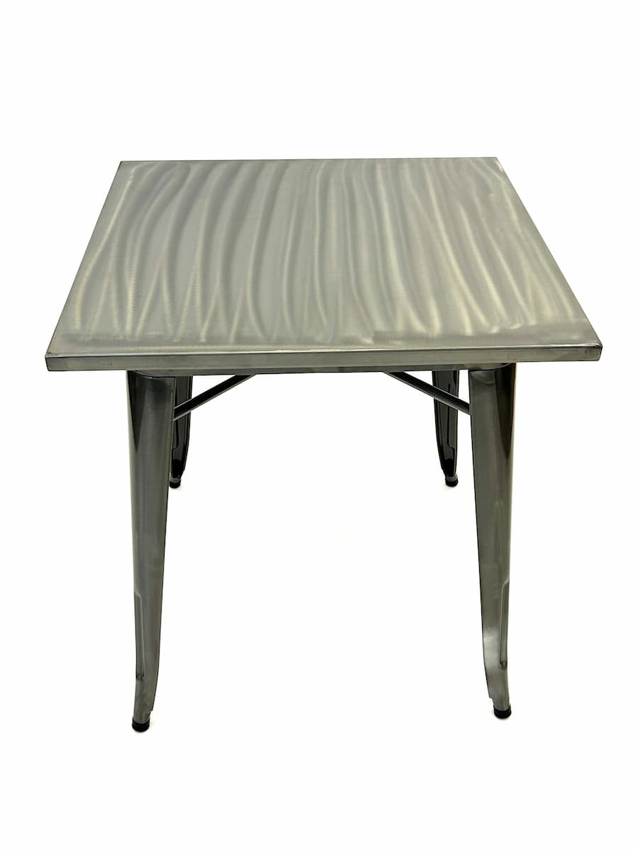 Gun Metal Tolix Table - 70 cm x 70 cm - Cafe's, Bars - BE Furniture Sales