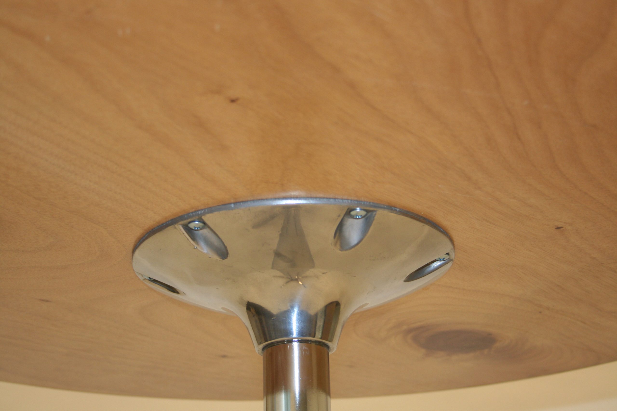 Underside of Varnished Bistro Table for Sale - BE Furniture Sales