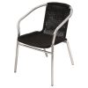 Black Rattan Bistro Chair - BE Furniture Sales
