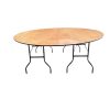 7ft Round Varnished Banquet Table