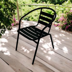 Black Steel Garden Chairs