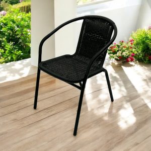 Black Framed Rattan Chairs - BE Furniture Sales