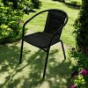 Black Framed Rattan Chairs