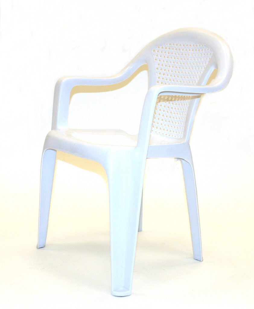 Patio Chair White Plastic - Cafe's, Bistros or Garden - BE Furniture Sales