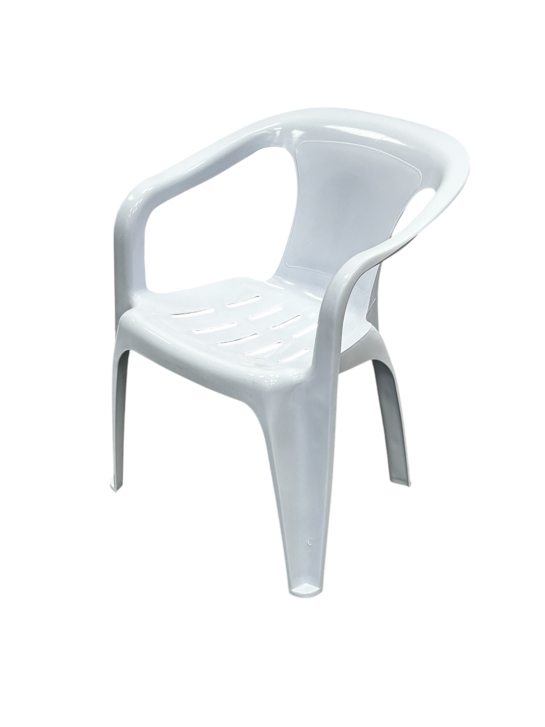 White Slatted Patio Chair