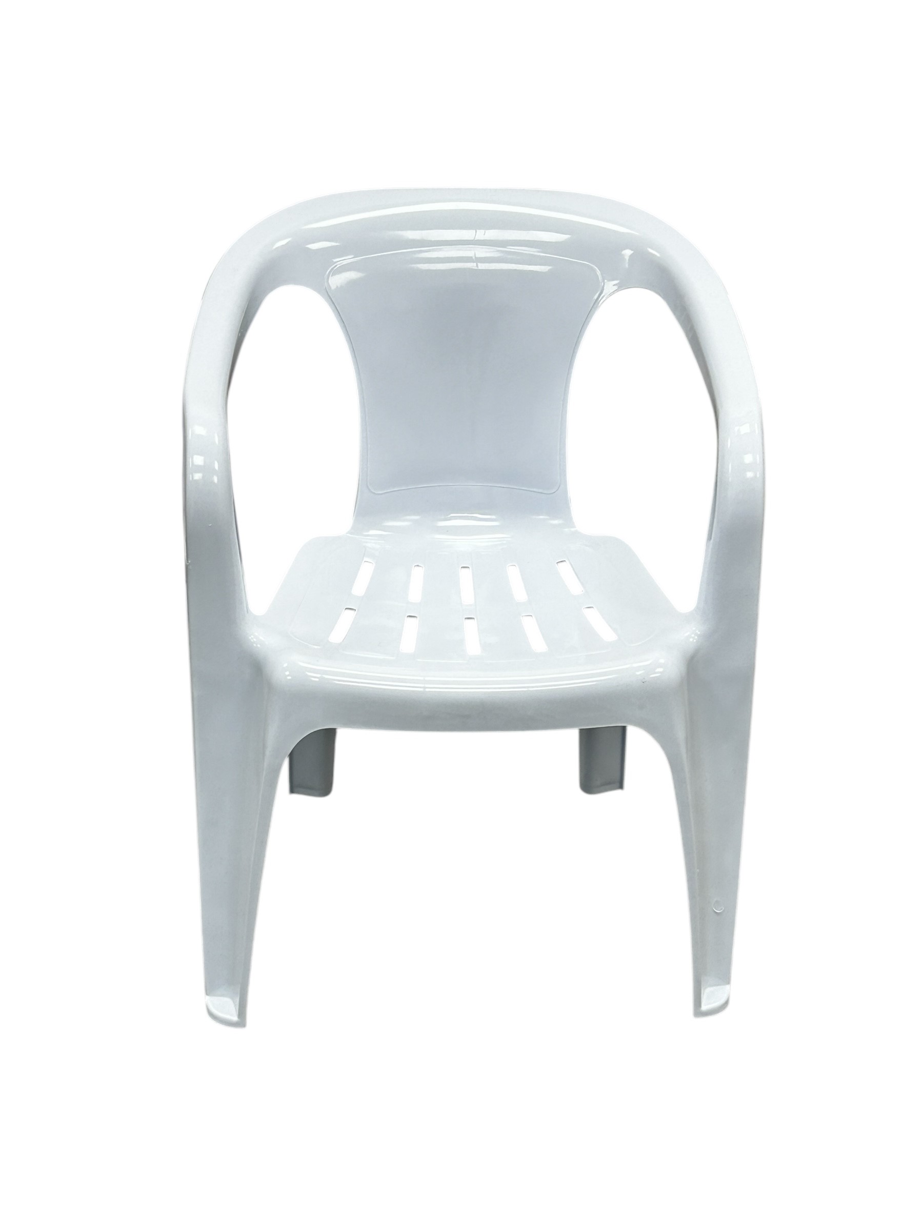 White Slatted Patio Chair