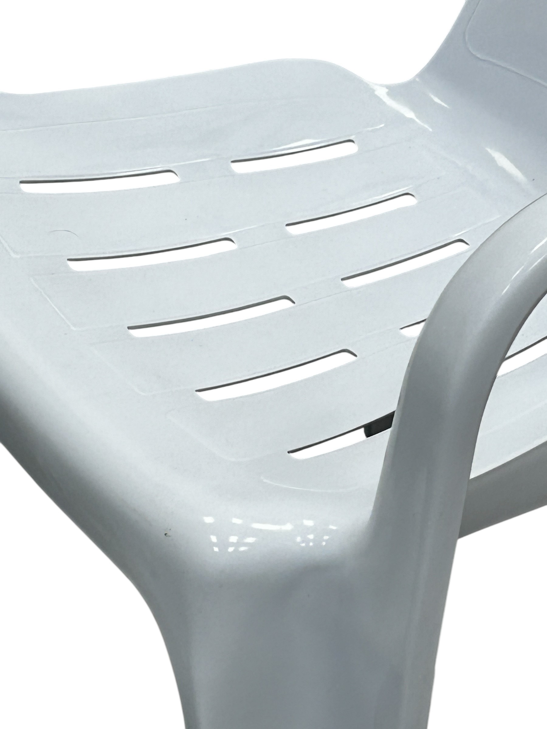 White Slatted Patio Chair