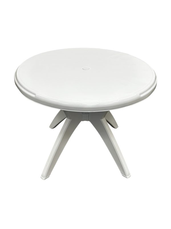 Round White Patio Table