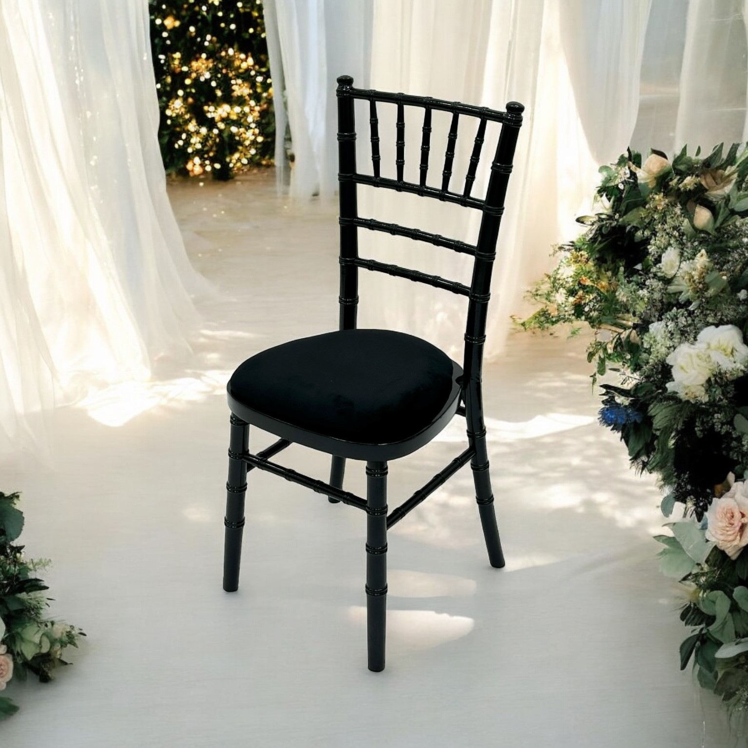 Black Chiavari Chairs Weddings Functions Events BE Furniture Sales