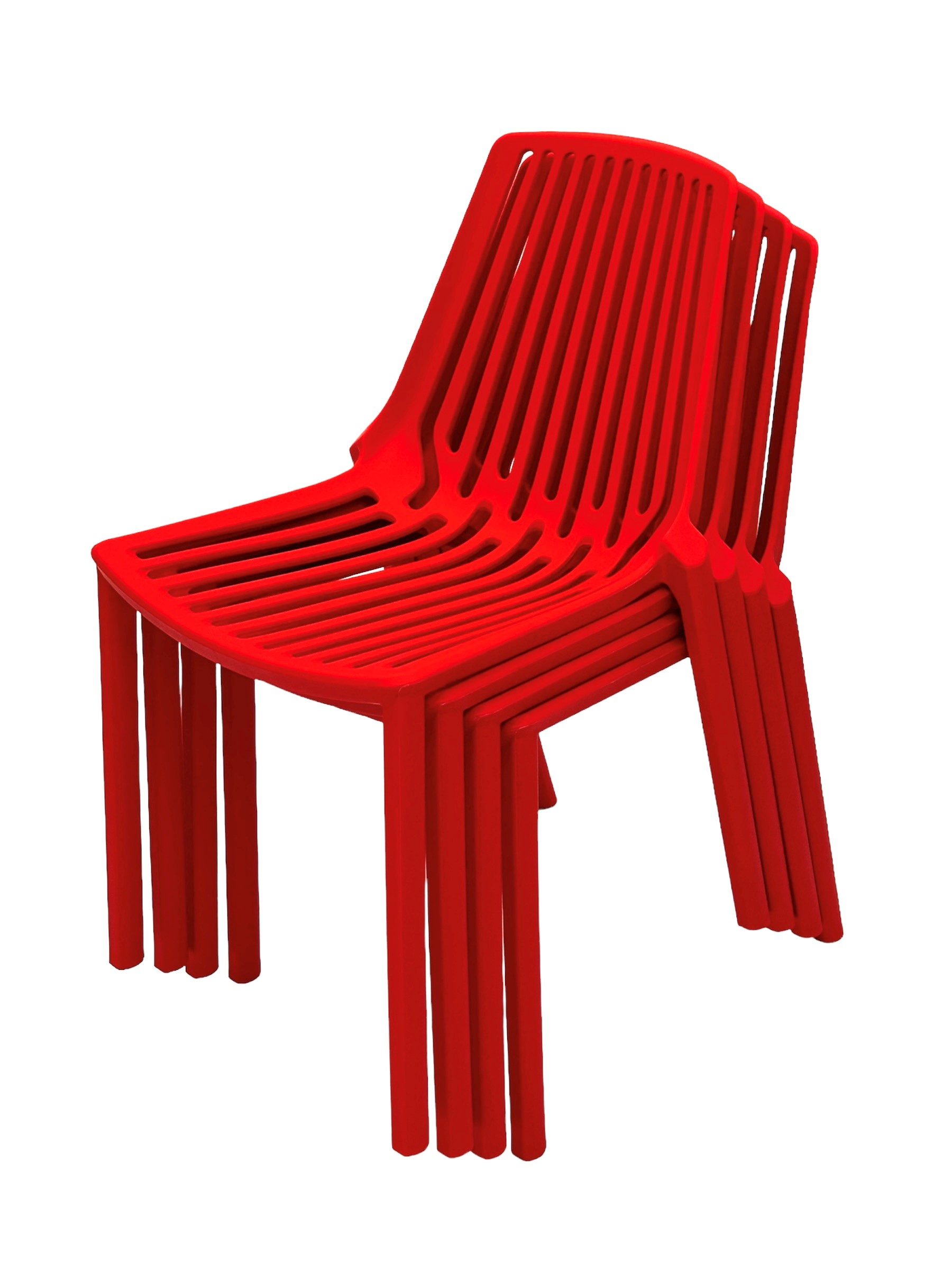 Red Plastic Stacking Chairs