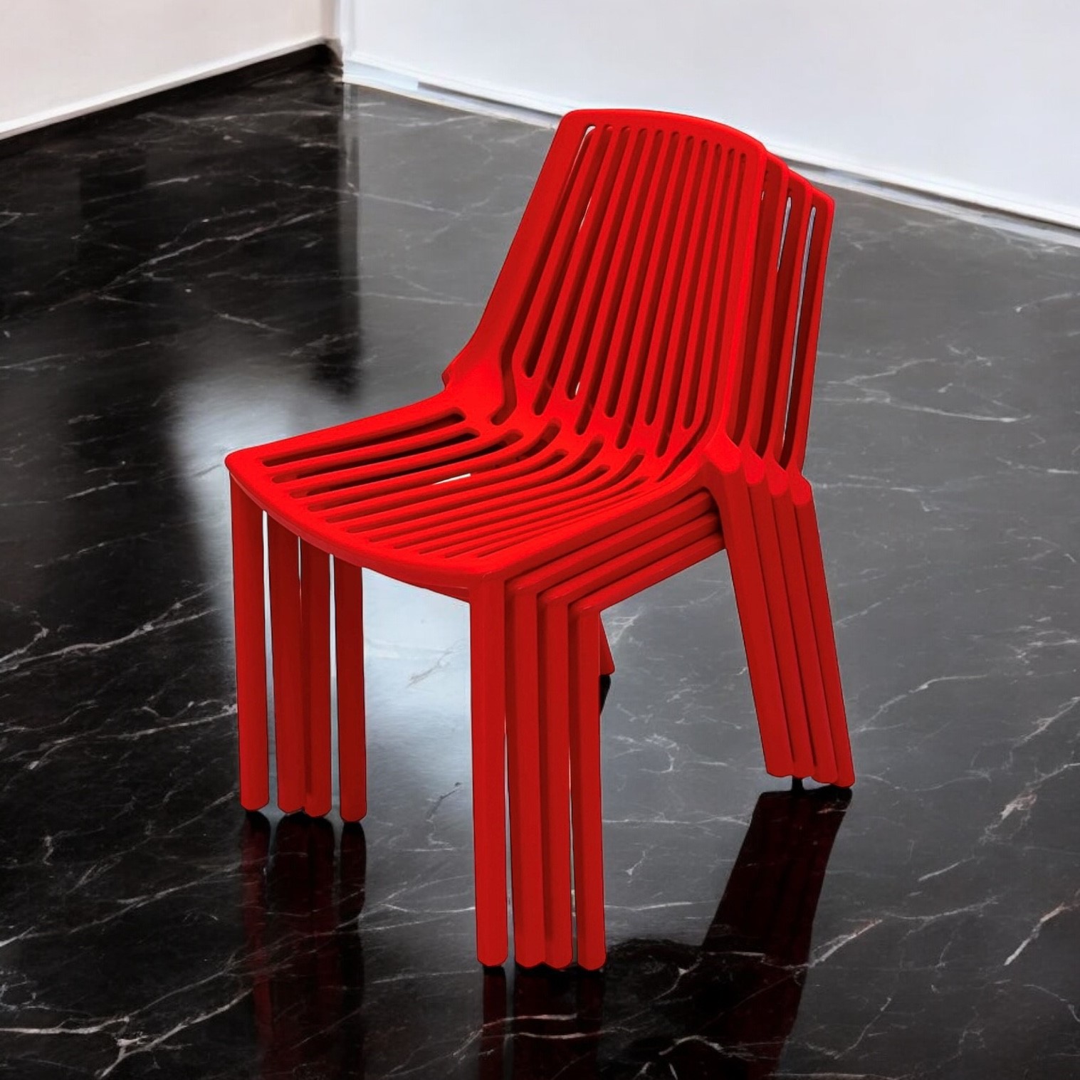 Red Plastic Stacking Chairs