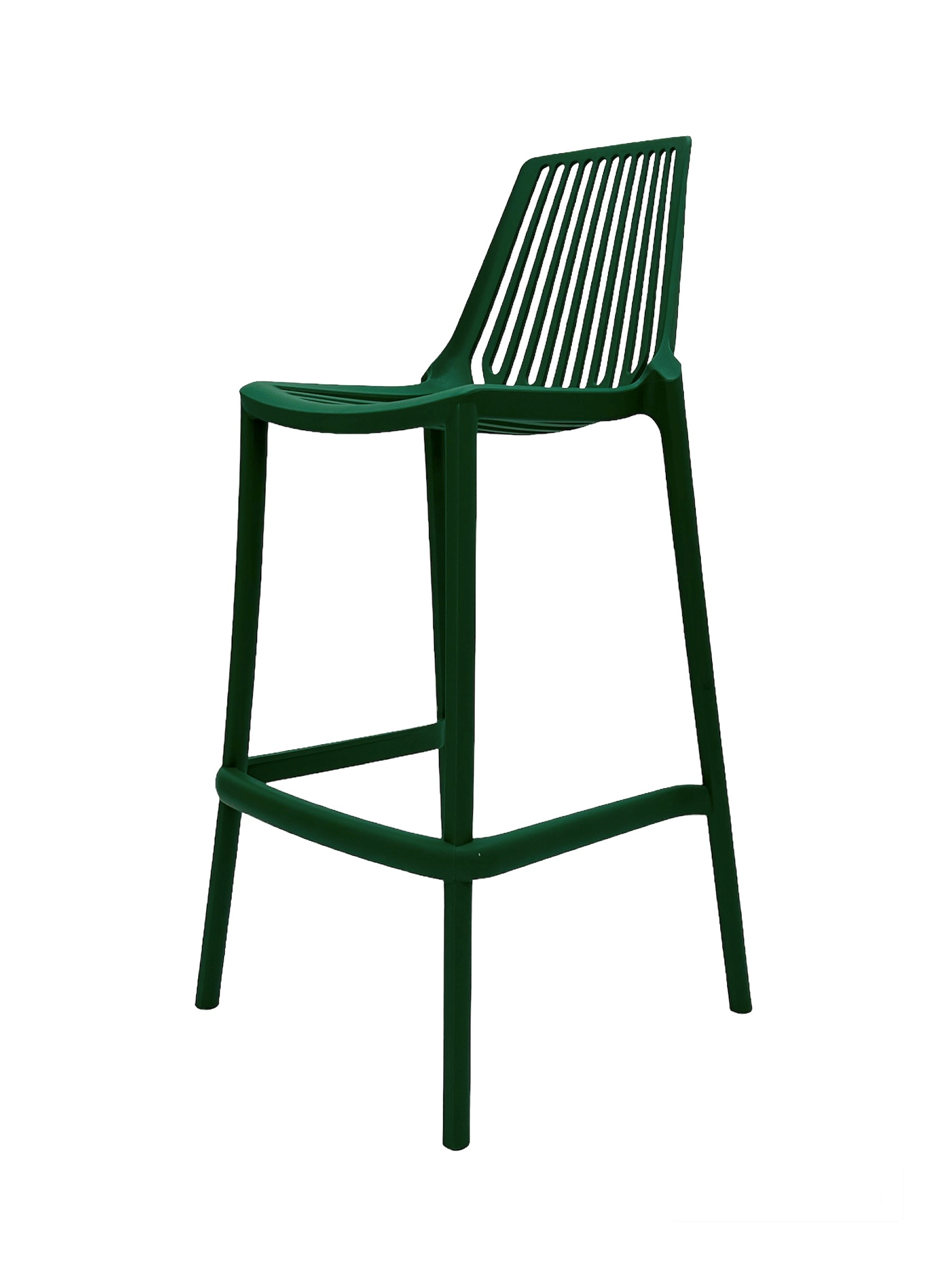 Green Plastic Stacking Bar Stools