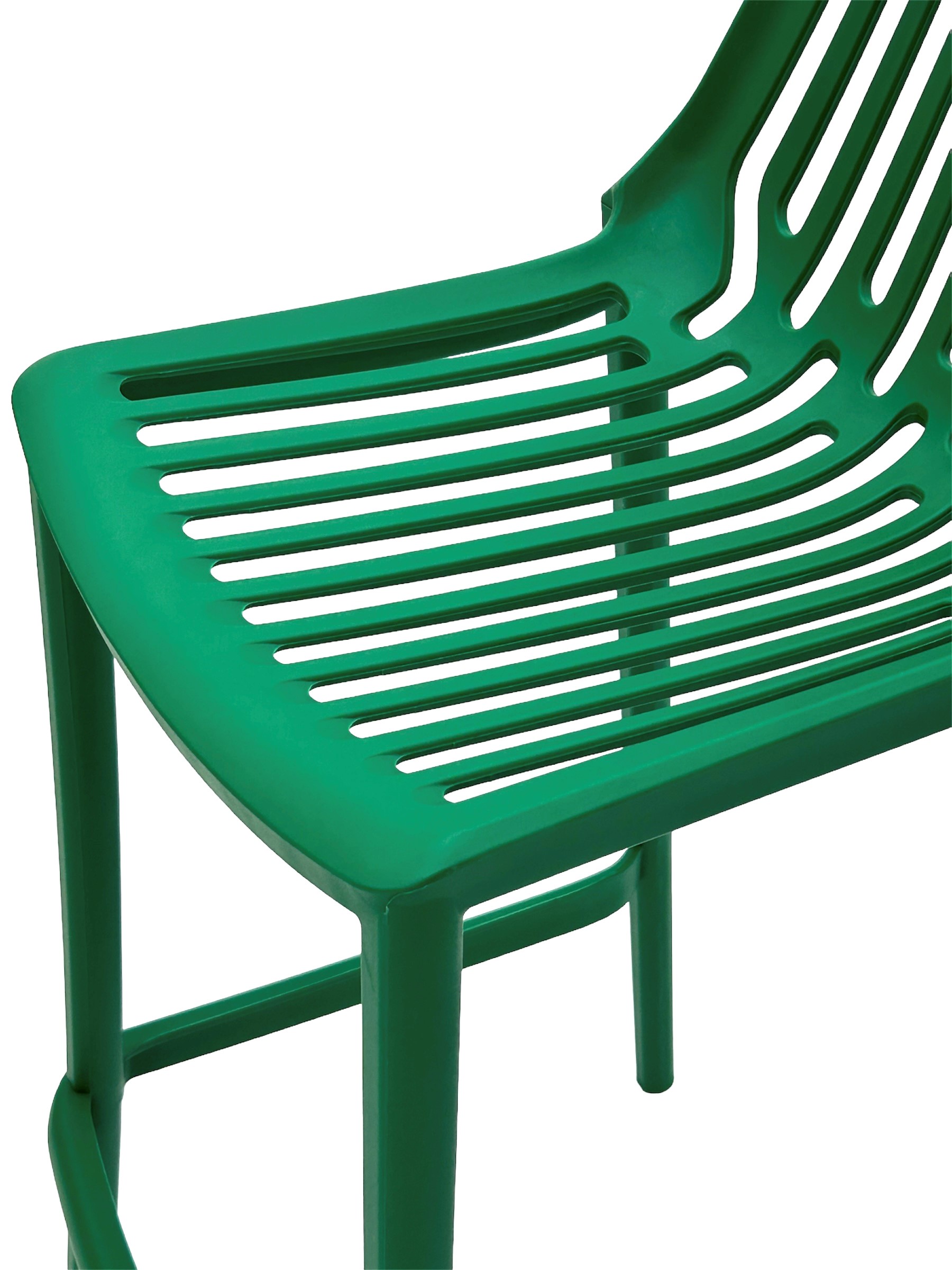 Green Plastic Stacking Bar Stools