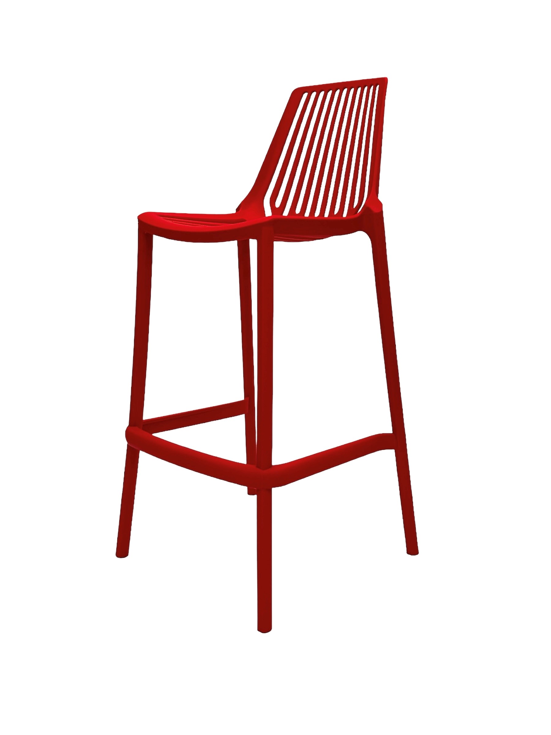 Red Plastic Bar Stools