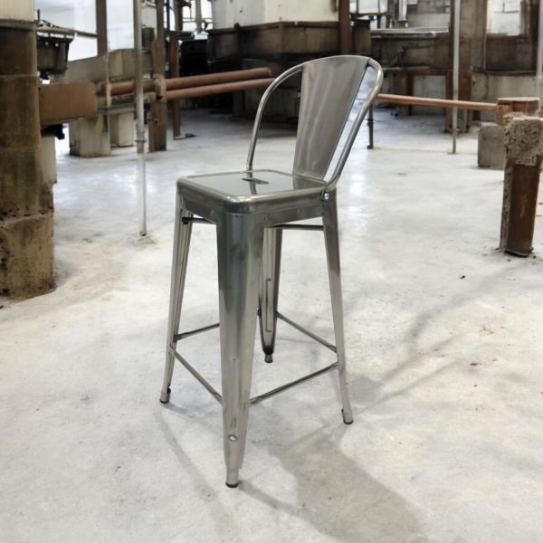 Silver Metal Tolix Counter Stools