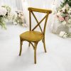 Light Rustic Cross Back Wooden Chairs