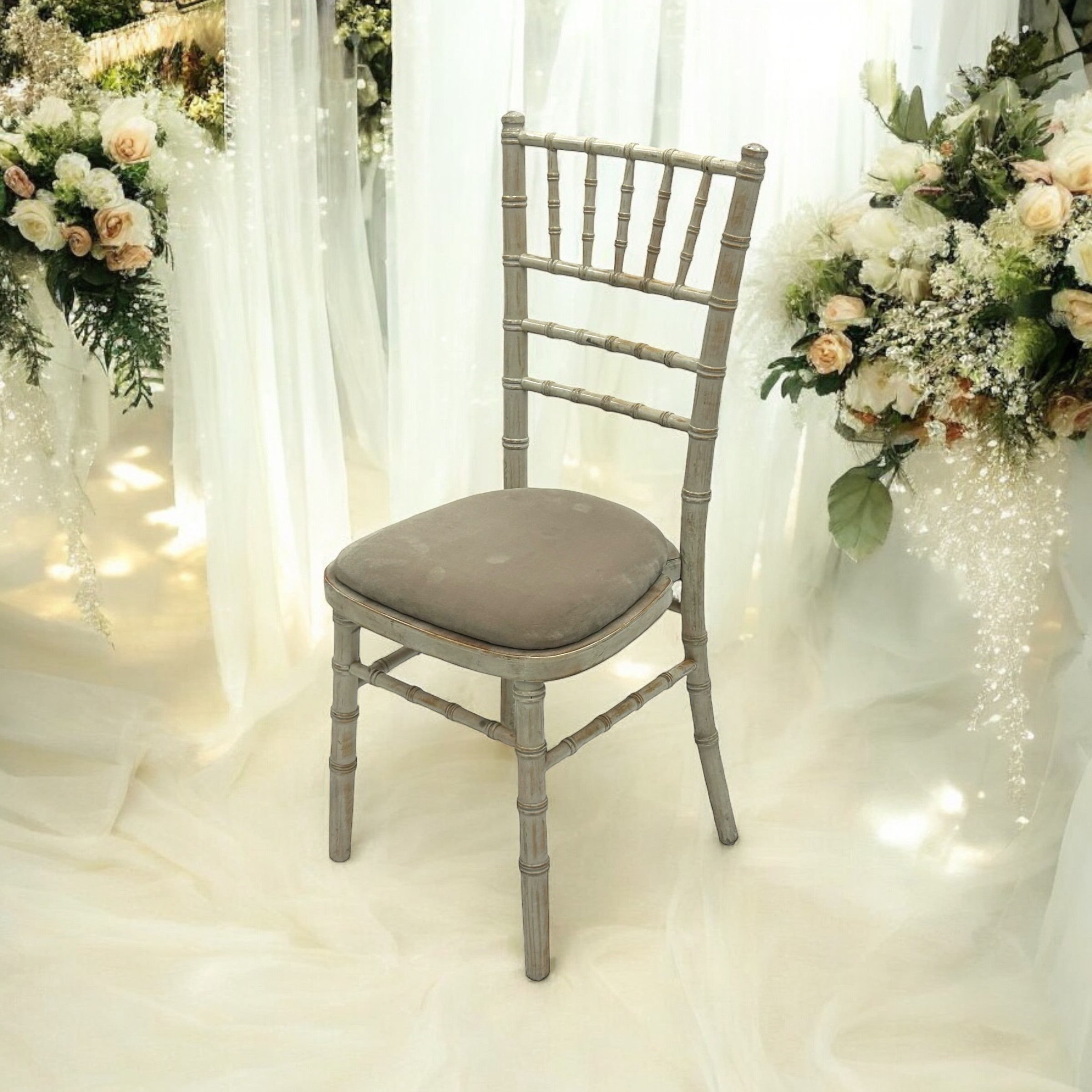 Ex Hire Limewash Chiavari Chairs