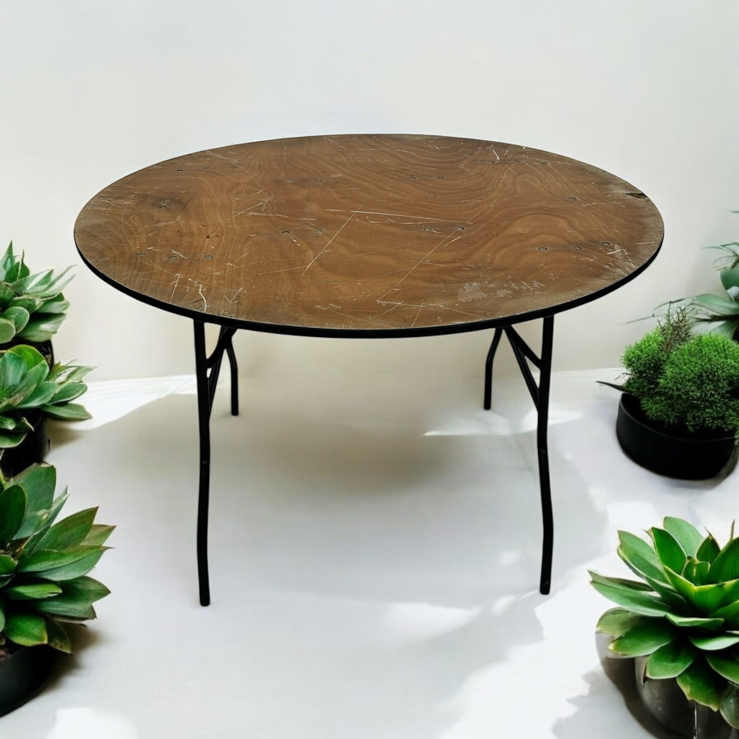 4ft Varnished Banqueting Table - BE Furniture Sales